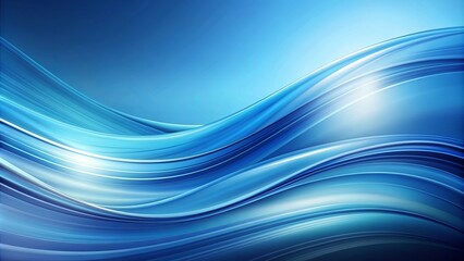 Wall Mural - Abstract blue background with smooth lines and gradient , abstract, blue, background, smooth, lines, gradient, modern