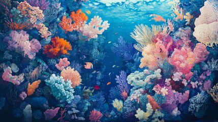 Wall Mural - Vibrant Underwater Coral Reef