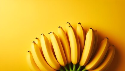 Wall Mural - banana on a yellow background