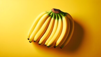 Poster - banana on a yellow background