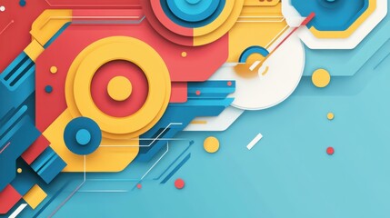 Poster - Experience a vibrant fusion of modern design and fun textures in this vector art, ideal for techinspired projects.