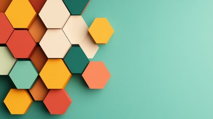 Sticker - Elevate your decor with a chic hexagon design that plays with light and shadow, adding modern flair to any room.