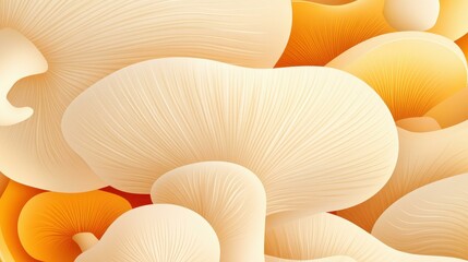 Sticker - Playful cartoonstyle flat illustration showcasing white mushroom gills with fun textures and vibrant colors.