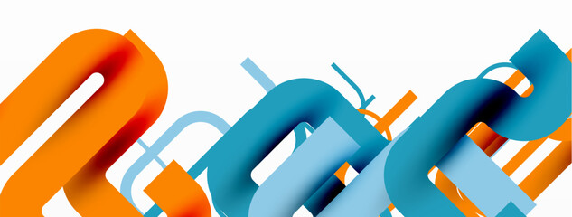 Poster - Wave lines minimal abstract background