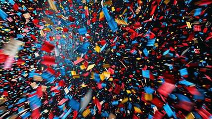 Colorful Confetti Exploding in the Air