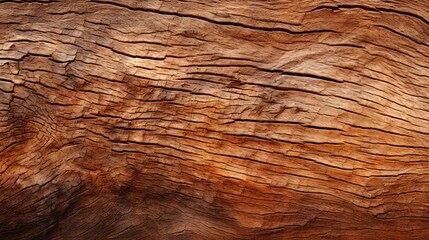 Wall Mural - Close-up of tree bark texture with deep grooves and ridges