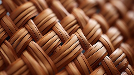 Close-up of woven basket texture with intricate details