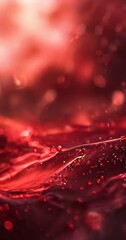 red background with water droplets