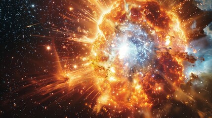 Canvas Print - Supernovas are explosive deaths of stars, scattering elements across space and forming new stars.