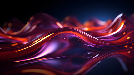 gross transparent glowing mauve orange particles curve and lines floating as wave surface, global connecting network, abstract digital mountain landscape, 3d graphic illustration