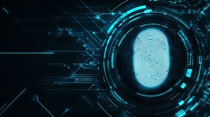 Poster - Abstract Digital Fingerprint with Circuitry
