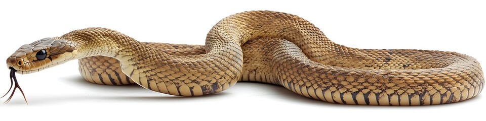 closeup of a brown snake with tongue extended