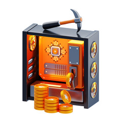 Poster - 3D CPU Mining Leverages the Power of the Processor. 3D Icon