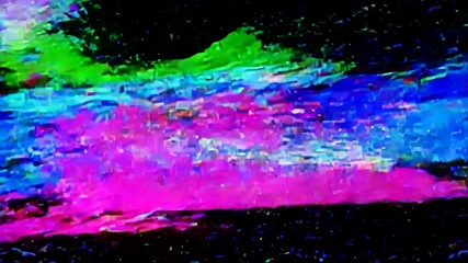 Poster - Exploring vibrant abstract patterns and textures in a digital landscape at night