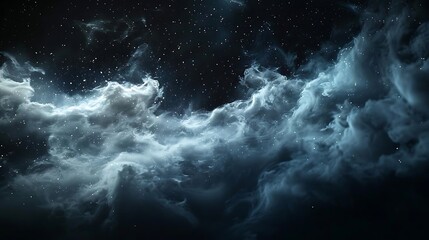 Poster - A cosmic scene with swirling clouds and stars, evoking a sense of mystery and vastness.