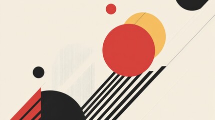 Aufkleber - geometric harmony: abstract minimalism in flat design illustration