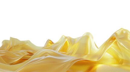 Wall Mural - A flowing golden fabric creating a smooth, elegant texture.