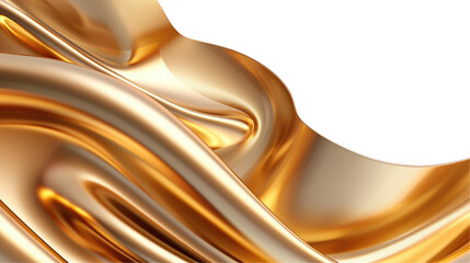 Wall Mural - A flowing golden fabric creating a smooth, elegant texture.