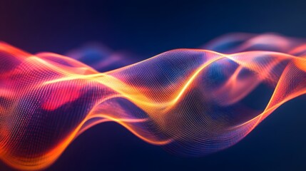 Poster - 57. Dynamic, bright curves of light forming a hypnotic 3D wave pattern against a transparent backdrop