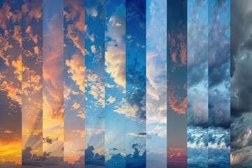 Canvas Print - Time-Lapse Clouds: Dawn to Dusk