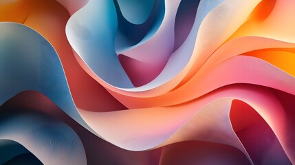 Wall Mural - 21. Vibrant curves of light forming a colorful, 3D abstract composition