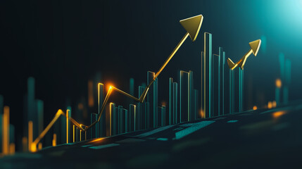 charts and graphs with statistics to analyze business potential and forecast future development of companies growth.