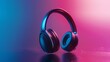 © Emma - Modern headphone sound isolated on colorful background