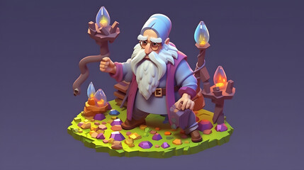 Sticker - Alchemist Game 3d pixel Cartoon