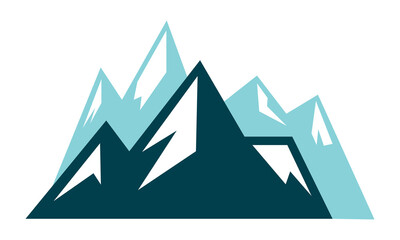 Sticker - peak of mountain vector logo