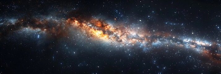 Canvas Print - A stunning view of a galaxy with vibrant colors and stars, showcasing the beauty of space.