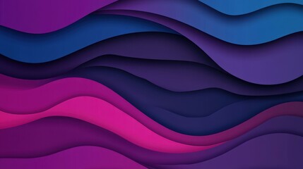 Wall Mural - Experience a vibrant abstract banner with a deep blue and purple gradient, ideal for adding a modern touch to any design.