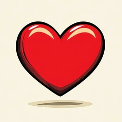 Poster - Express your love with a sleek heart shape, perfect for those who appreciate minimalistic design and elegance.