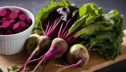 Sticker -  Fresh root vegetables ready to be transformed into a healthy dish