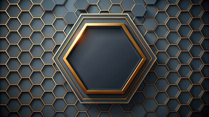 Canvas Print - Modern geometric perfect hexagon background, abstract, shapes, design, symmetry, pattern, graphic, geometric