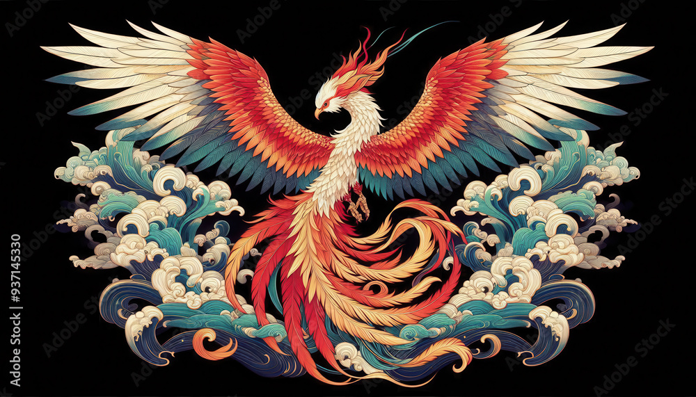 浮世絵／鳳凰 Phoenix フェニックス Stock Photo | Adobe Stock