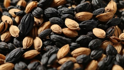  A closeup of almonds in their shells ready to be cracked open