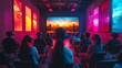 © wiwat apisithpinyo - Neon Cinema Audience.