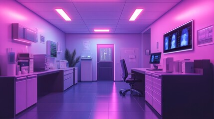 Poster - Neon Medical Office.