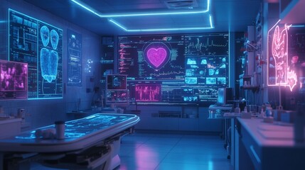 Poster - Futuristic Medical Lab.