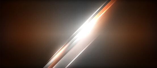 Aufkleber - Neon glowing circle rays, light round lines in the dark, planet style neon wave lines. Energetic electric concept design for wallpaper, banner, background