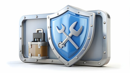 3D Icon as Malware icon and security camera concept as A malware icon paired with a security camera symbolizing the surveillance and defense against malicious software perfect for isolated vector desi