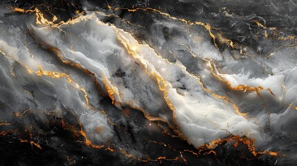 Wall Mural - Abstract Black and Gold Marble Texture Background