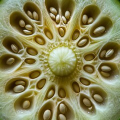 Cucumber Seeds Macro.