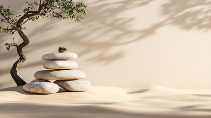 Canvas Print - Zen Garden Minimalist Still Life