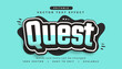 © starlineart - text effect style quest lettering editable mockup
