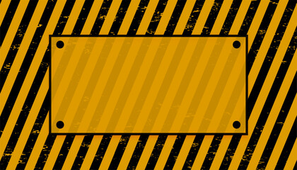 industrial caution alert background in rusty style