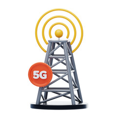 Aufkleber - 3D 5G Signal Strength Coverage. 3D Icon