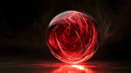 Poster - red energy ball