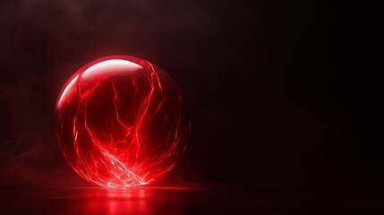 Wall Mural - red energy ball