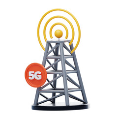 Aufkleber - 3D 5G Signal Strength Coverage. 3D Icon